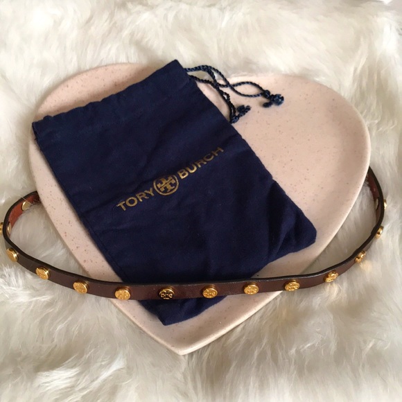 Tory Burch Double Wrap Leather Bracelet Brown & Gold. - Picture 6 of 8